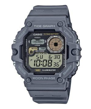 Casio Standard Digital Graph Moon Phase Resin Armband Quartz WS-1700H-8AV 100M herrklocka