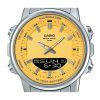 Casio analog digital kombination rostfritt stål Gul urtavla Quartz AMW-880D-9AV herrklocka