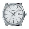 Casio Standard Analog Läderrem Vit Urtavla Quartz MTP-VD03L-5A Herrklocka