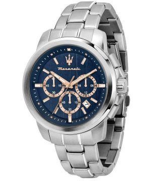 Maserati Successo Chronograph rostfritt stål Blue Dial Quartz R8873621037 Herrklocka