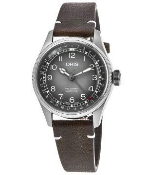 Oris Big Crown x Cervo Volante Läderrem Grå Urtavla Automatisk 01 754 7779 4063-Set Herrklocka