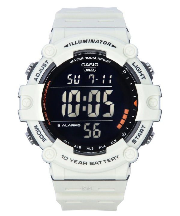 Casio Standard Digital White Resin Armband Quartz AE-1500WH-8B2 100M herrklocka