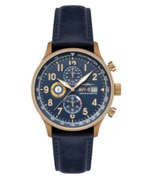 AVI-8 Hawker Hurricane Classic Chronograph Regent Blue Läderrem Blue Dial Quartz AV-4011-0Q Herrklocka