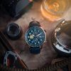 AVI-8 Hawker Hurricane Classic Chronograph Regent Blue Läderrem Blue Dial Quartz AV-4011-0Q Herrklocka