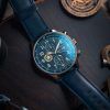 AVI-8 Hawker Hurricane Classic Chronograph Regent Blue Läderrem Blue Dial Quartz AV-4011-0Q Herrklocka