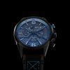 AVI-8 Hawker Hurricane Dual Retrograde Chronograph Storm Black Läderrem Black Dial Quartz AV-4056-0A Herrklocka