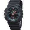 Casio G-Shock Analog Digital Multi Fluorescent Accents Series Resin Armband Black Dial Quartz GA-100MF-1A 200M herrklocka