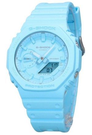 Casio G-Shock Analog Digital Bio Based Resin Armband Blue Dial Quartz GA-2100-2A2 200M herrklocka