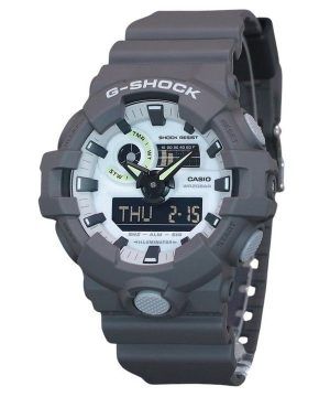 Casio G-Shock Hidden Glow Series Analog Digital Resin Armband Grå Urtavla Quartz GA-700HD-8A 200M herrklocka