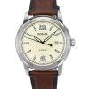 Fossil Heritage Brown LiteHide Läderrem Cream Dial Automatisk ME3221 unisexklocka