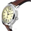 Fossil Heritage Brown LiteHide Läderrem Cream Dial Automatisk ME3221 unisexklocka