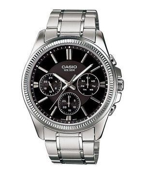 Casio Enticer Analog Rostfritt Stål Svart Urtavla Quartz MTP-1375D-1AV Herrklocka