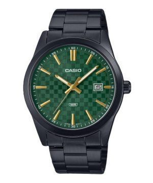 Casio Standard Analog Jon Pläterad Rostfritt Stål Grön Urtavla Quartz MTP-VD03B-3A Herrklocka