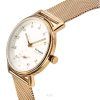 Skagen Kuppel Lille Rose Gold Rostfritt stål Vit Urtavla Quartz SKW3099 Damklocka