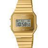 Casio Vintage Digital Gold Rostfritt Stål Kvarts A700WEVG-9A unisexklocka