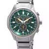 Citizen Eco-Drive Super Titanium Chronograph Green Dial AT2530-85X 100M herrklocka