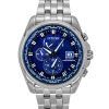 Citizen Eco-Drive Perpetual Calendar GMT Chronograph Rostfritt stål Blue Dial Diver',s AT9120-89L 200M herrklocka