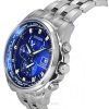 Citizen Eco-Drive Perpetual Calendar GMT Chronograph Rostfritt stål Blue Dial Diver',s AT9120-89L 200M herrklocka