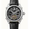 Ingersoll The Varsity Sun And Moon Phase Läderrem Skeleton Grey Dial Automatisk I15402 Herrklocka