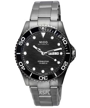 Mido Ocean Star 200C Titanium Black Dial Automatic Diver&#39,s M042.430.44.051.00 M0424304405100 200M herrklocka