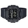 Casio Standard Digital Svart Resin Armband Blå Urtavla Quartz MWD-110HB-1BV 100M Herrklocka