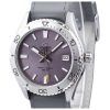 Orient Sports Läderrem Lilac Dial Automatisk dykare RA-AC0Q07V10B 200M herrklocka