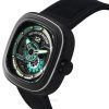 Sevenfriday P-Series Jade Carbon Grey And Blue Skeleton Dial Automatisk PS3/01 SF-PS3-01 100M herrklocka