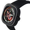 Sevenfriday P-Series Ruby Carbon Grey And Red Skeleton Dial Automatisk PS3/02 SF-PS3-02 100M herrklocka