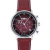 Zeppelin LZ129 Hindenburg Chronograph Vegansk läderrem Red Dial Solar 80862N Herrklocka