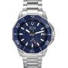 Bulova Marine Star Precisionist rostfritt stål Blue Dial Quartz Diver's 96B433 200M herrklocka