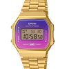 Casio Vintage Digital Gold Tone Rostfritt stål Armband Quartz A168WERG-2A unisexklocka