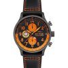 AVI-8 Hawker Hurricane Classic Chronograph Noire Läderrem Svart Urtavla AV-4011-0R Herrklocka