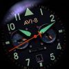 AVI-8 Hawker Hurricane Carey Dual Time Gutersloh rostfritt stål Blue Dial AV-4088-22 herrklocka