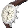 Fossil Neutra Chronograph Läderrem Cream Dial Quartz FS6022 Herrklocka