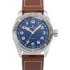 Hamilton Khaki Field Expedition Läderrem Blå Urtavla Automatisk H70225540 100M herrklocka