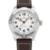 Hamilton Khaki Field Expedition Läderrem Vit Urtavla Automatisk H70315510 100M herrklocka