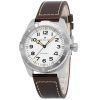 Hamilton Khaki Field Expedition Läderrem Vit Urtavla Automatisk H70315510 100M herrklocka