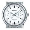 Casio Standard Analog Rostfritt Stål Vit Urtavla Quartz MTP-E335D-7EV Herrklocka