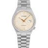 Citizen Tsuyosa rostfritt stål Beige urtavla automatisk NJ0151-88W herrklocka