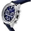 Seiko Spirit Chronograph Läderrem Blue Dial Quartz SBTR019 100M herrklocka