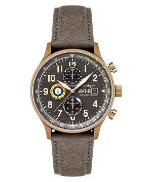 AVI-8 Hawker Hurricane Classic Chronograph Grey Dial Quartz AV-4011-0P Herrklocka