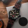 AVI-8 Dambuster Chadwick Meca-Quartz Coal Black Läderrem Black Dial AV-4113-03 Herrklocka