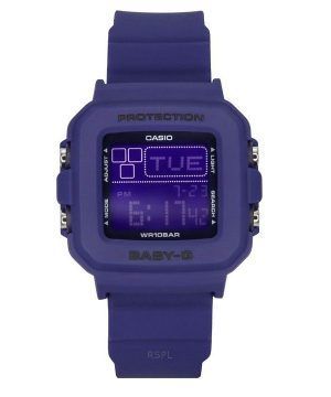 Casio Baby-G Plus Digital 30-årsjubileum Blue Resin Armband Quartz BGD-10K-2 100M Damklocka med specialhållare