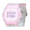 Casio Baby-G Digital Summer Jelly Transparent Rosa Resin Armband Quartz BGD-565SJ-7 100M Damklocka