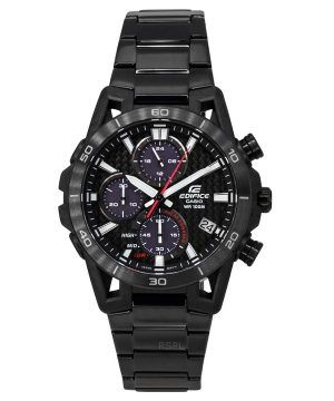 Casio Edifice Sospensione Analog Chronograph Black Ion Rostfritt stål Black Dial Solar EQS-960DC-1AV 100M herrklocka