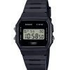 Casio POP Digital Black Bio Based Resin Strap Quartz F-91WB-1A unisexklocka