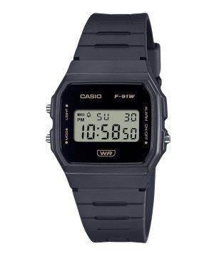 Casio POP digital grå biobaserad hartsrem Quartz F-91WB-8A unisexklocka