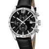 Festina Timeless Chronograph Läderrem Black Dial Quartz F16760-4 Herrklocka