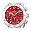 Festina Boyfriend Chronograph Rostfritt stål Röd Urtavla Quartz F20603-2 100M Damklocka