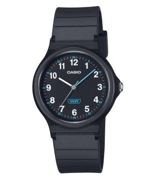 Casio Pop Analog Svart Biobaserat Resin Armband Svart Urtavla Quartz LQ-24B-1B Damklocka